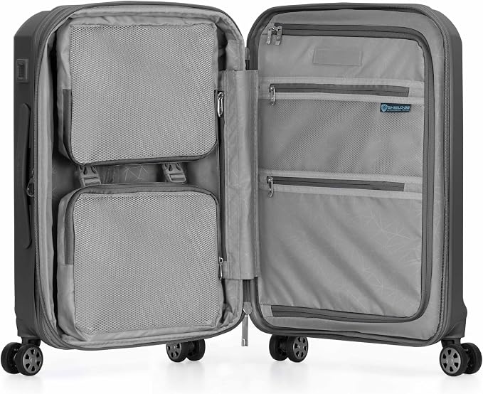 Traveler's Choice Pagosa Hardshell Expandable Luggage with Spinner Wheels, Gray, 22-Inch Carry-on - Image 9