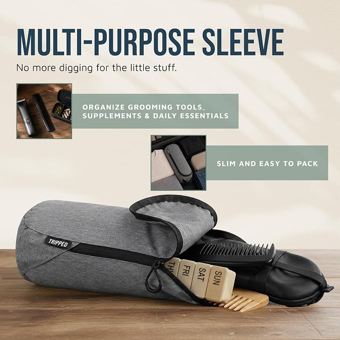 Toiletry Bag Kit 3 Piece Set: Hanging Travel Toiletry Bag + 311 TSA Cosmetic Liquid Bag + Accessory Organizer Pouch - Image 5