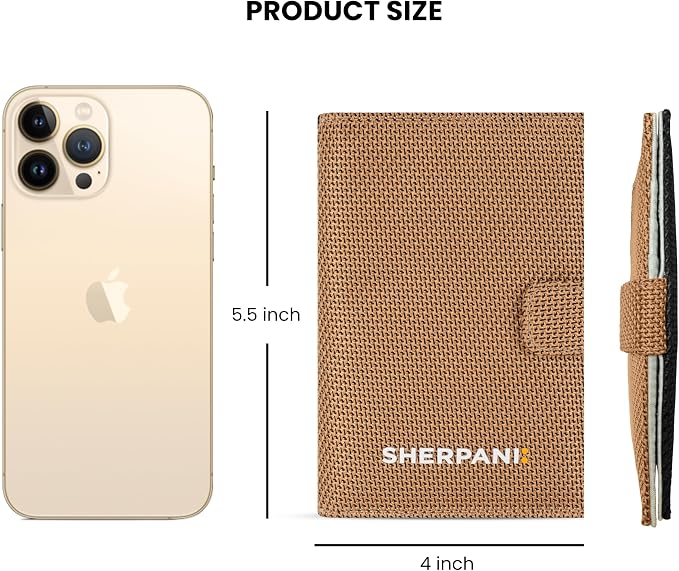 Sherpani Vienna, RFID Blocking Passport Holder, Travel Passport Cover Wallet, Travel Documents Organizer Protector, Travel Gift (Sand) - Image 3