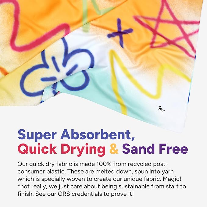 Dock & Bay Quick Drying Towel - for Sports & Gym - Compact, Lightweight - 100% Recycled - Includes Bag - Sand to Streets, Medium (130x70cm, 51x27) - Image 3