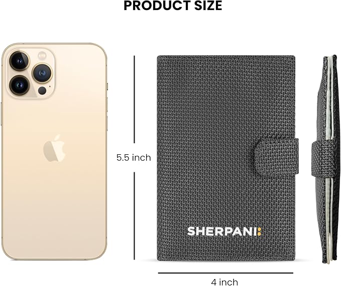 Sherpani Vienna, RFID Blocking Passport Holder, Travel Passport Cover Wallet, Travel Documents Organizer Protector, Travel Gift (Granite) - Image 4