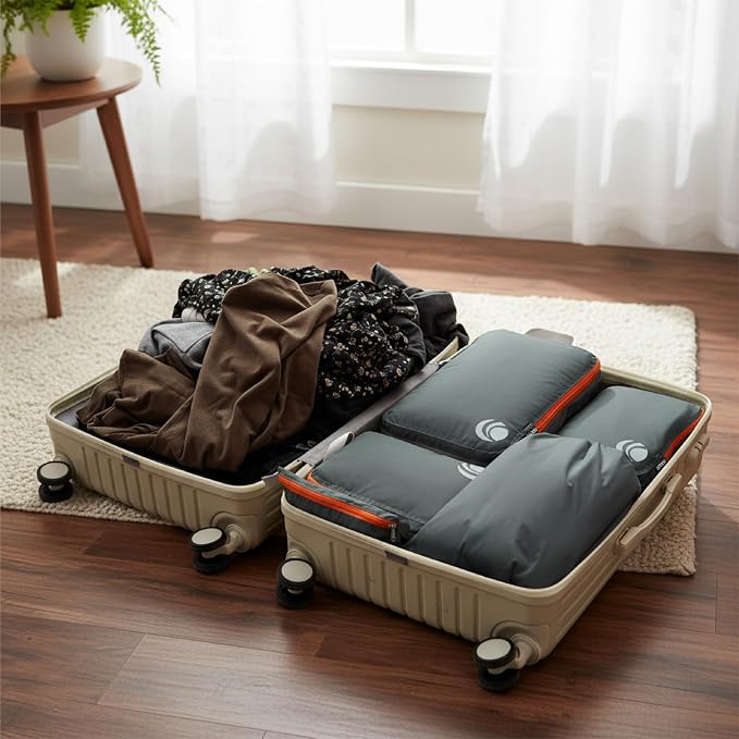Cipway - 5 Set Compression Packing Cubes for Travel, Ultralight Packing Organizers for Luggage Suitcase & Backpack (Grey), L - Image 8