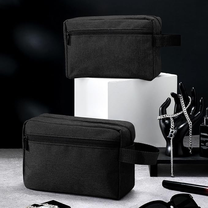 Paterr 16 Pcs Travel Toiletry Bag for Women Men Large Water Resistant Shaving Bag Hanging Cosmetic Bag with Handle and Divider Storage Travel Pouch Case (Black) - Image 4