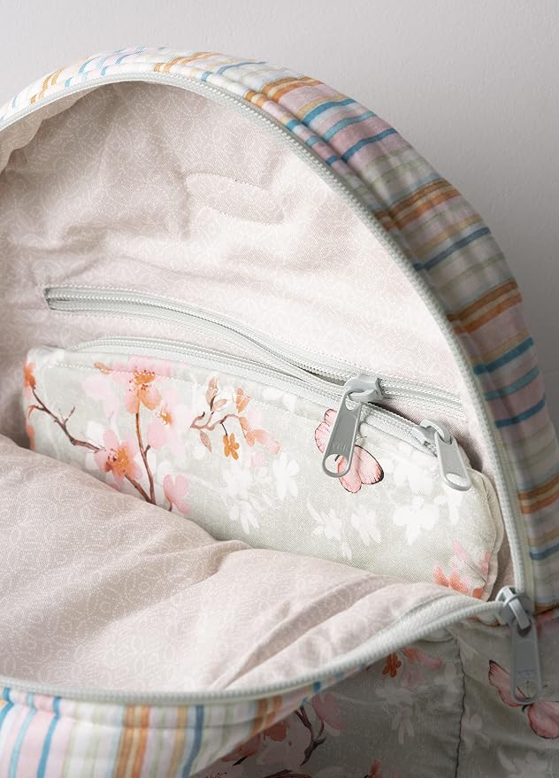 Maison d' Hermine Backpack for Women Men Cotton Shoulder Multipurpose Rucksack with Small Pouch Lightweight Multi Pocket Bag for Travel Work Beach Perfect for Spring Summer (Blossoms in Spring) - Image 8