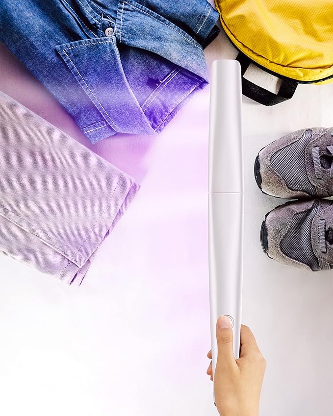 UV Light Sanitizer Wand, Portable UVC Light Disinfector Lamp Chargable Foldable UV Wand for Home Hotel Travel with 20 UV-C LED Beads