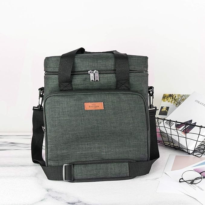 Insulated Wine 3 or 6 Bottle Carriers Tote Travel Cooler Gift Bag For Airplane Liquor With Padded Shoulder Strap - Image 5