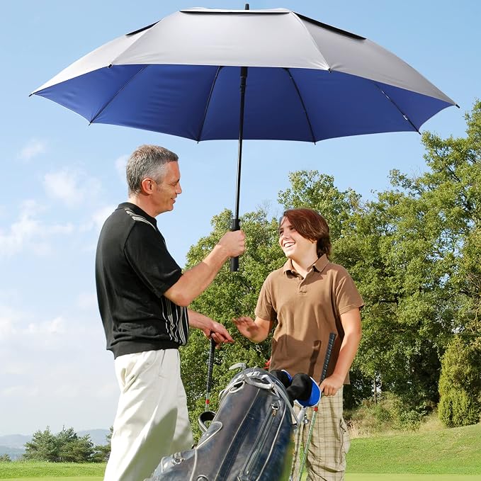 G4Free UV Golf Beach Umbrella 68”Auto Open Extra Large Sun Shade Umbrellas | Vented Windproof, Double Canopy, Oversize UPF 50+ UV Protection Sun Shade umbrella, Auto-Open, patio/fishing/golf umbrella - Image 9