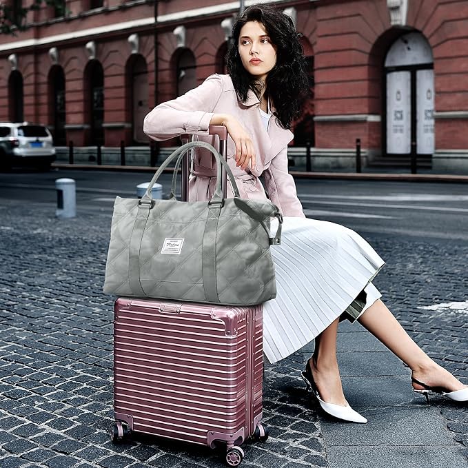 Travel Duffel Bag, Carry On Overnight Weekender Bags for Women | Travel Bag with Wet Pocket & Trolley Sleeve, For Spirit Airlines 18x14x8 Personal Item Bag - Image 7