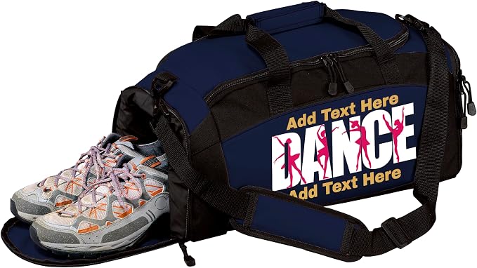 Personalized Dance Duffle Bag with Name – Custom Dancer Gym Bag for Girls, Competition Team Travel Bag, Ballet Recital Cheer & Studio Gear Bag by all+about+me+company