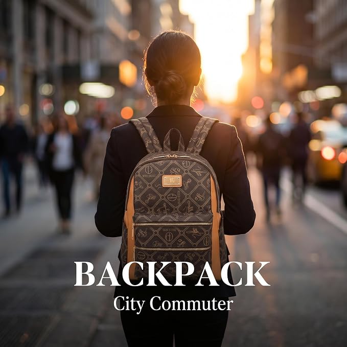 Women Fashion Backpack Purse Multi Pockets Anti-Theft Rucksack Travel Shoulder Bag Handbag - Image 4