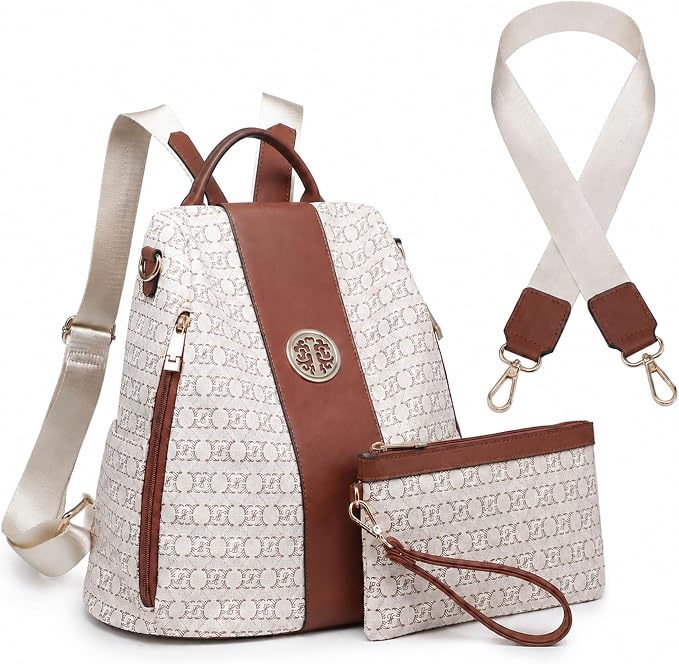 Women Fashion Backpack Purse Multi Pockets Anti-Theft Rucksack Travel Shoulder Bag Handbag by JULIEFERRARO
