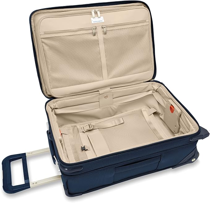 Briggs & Riley Essential 22" 2-Wheel Expandable Carry On - Luggage for Travel, Suitcases with Wheels, Softside Rolling Bag for Men & Women, Self-Repairing Zipper - Baseline Collection, Navy - Image 12
