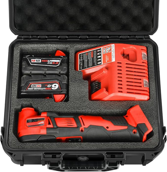LOTOCASE Case for Milwaukee Oscillating Multi Tool - Custom Power Tools Box | Case for Milwaukee M18 M12 2836-20/2626-20/2526-20/2426-20, for Milwaulkee Fuel Multi-tool/Battery/Charger (Case Only） by LOTOCASE