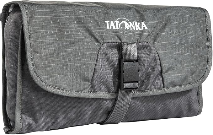Tatonka Flat Cosmetic Bag with Hanging Hook and Multiple Compartments by Tatonka