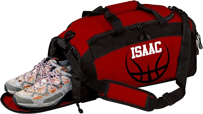 Personalized Basketball Duffel Bag with Shoe Compartment, Custom Basketball Bag with Name and Number, Basketball Travel Bag for Players, Team Sports Gear Bag by all+about+me+company