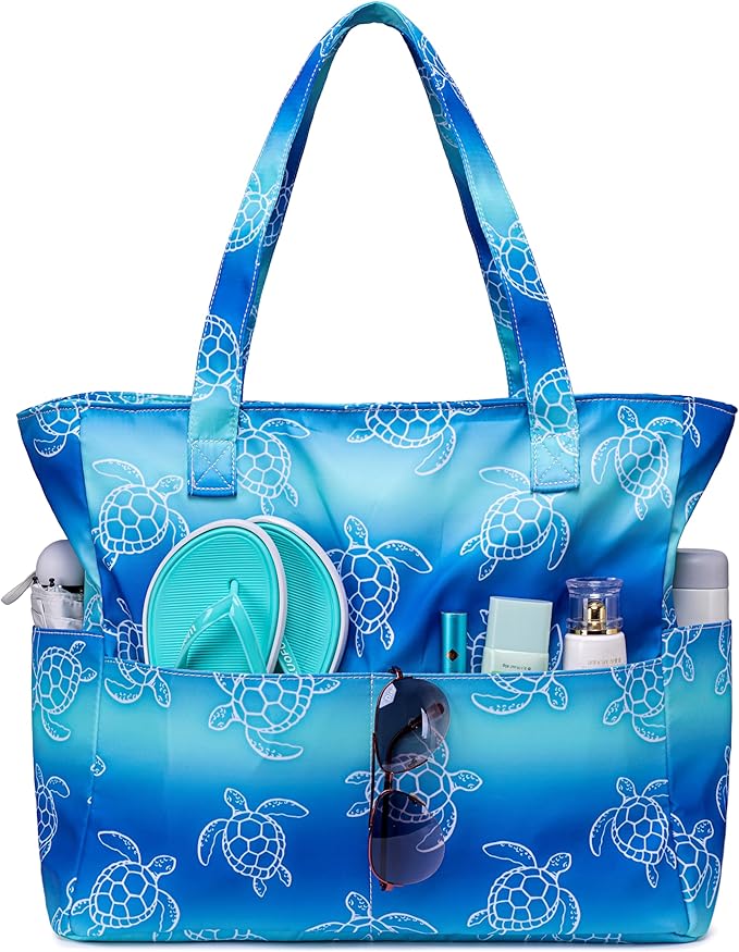 Bluboon Waterproof Beach Tote Pool Bags for Women Ladies Extra Large Carry On Bag With Wet Compartment for Weekender Travel by BLUBOON