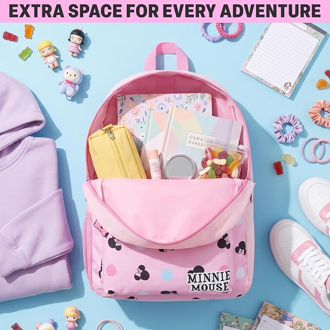 Get Trend Disney Minnie Mouse Kids Backpack 4 Piece Set | 18 inch Bookbag, Insulated Lunch Bag, Zipped Pencil Case & BPA-Free Water Bottle for School & Travel, Gifts for Girls - Image 7
