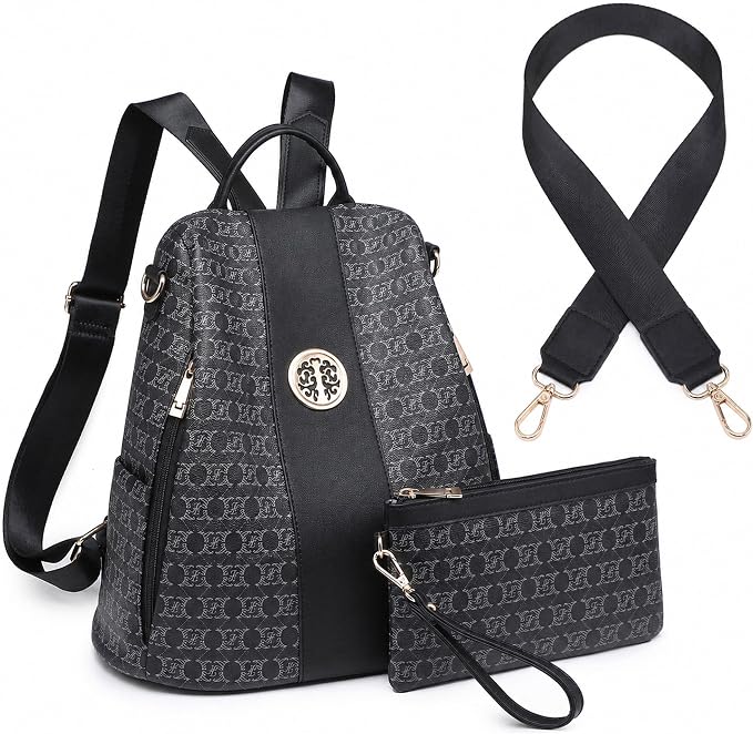 Women Fashion Backpack Purse Multi Pockets Anti-Theft Rucksack Travel Shoulder Bag Handbag by JULIEFERRARO