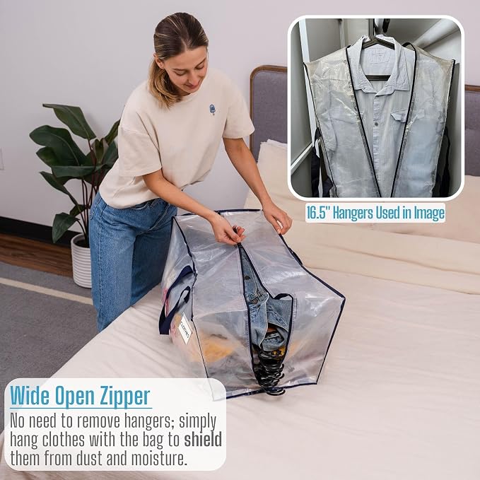 VENO 20 Pack Heavy Duty Moving Bags with Backpack Straps, Zippers & Handles, Extra Large Packing Bags for College Dorm Essentials, Moving Supplies Alternative to Cardboard Moving Boxes - Image 3