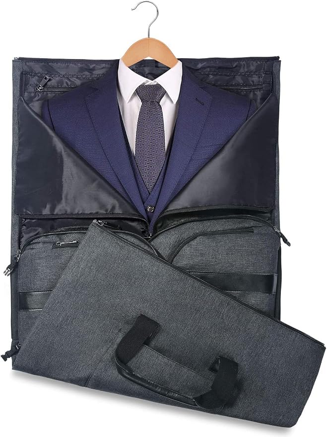 UNIQUEBELLA Travel Garment Duffel Bag, 45L Carry on Suit Bag for Men Convertible Foldable Weekend Bag with Shoe Compartment - Image 7