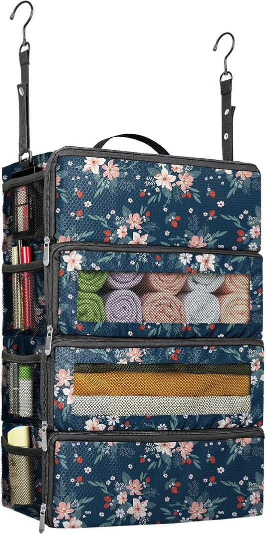 Suitcase Organizer, Travel Luggage Organizer Hanging Shelves Packing Cube Closet/Collapsible Portable Travel Organizer for Carry-on by Vokelater