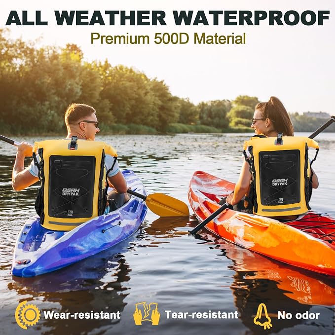 OSAH DRYPAK Waterproof Backpack Dry Bag 35L/55L/85L – Heavy Duty Roll-Top Hiking Backpack for Travel, Kayaking, Boating, Camping, Rafting and Fishing - Image 7