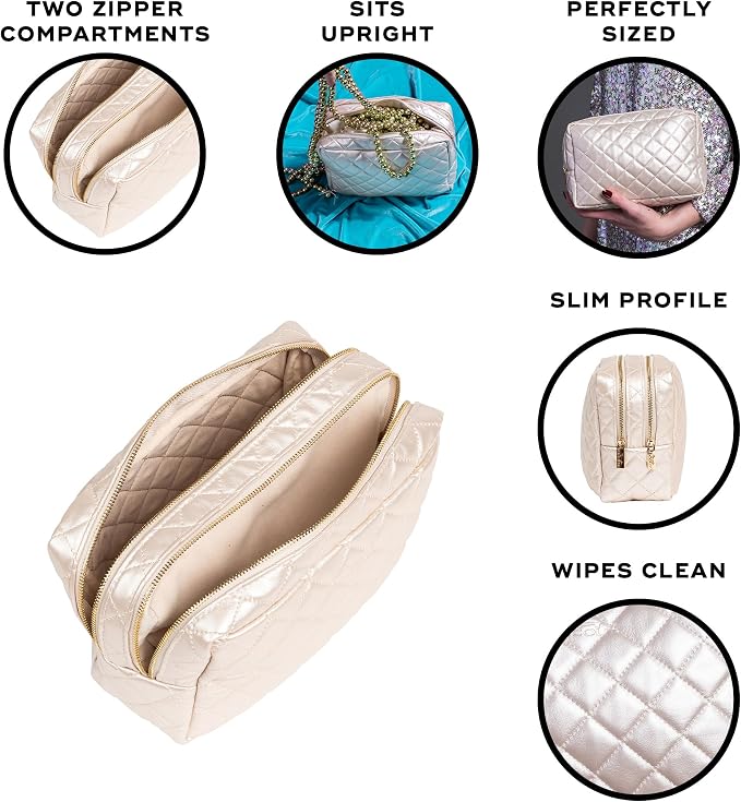 SCOUT 2-Way Toiletry Bag, Two Zipper Compartments, Fits Travel Size Items Upright - Image 2