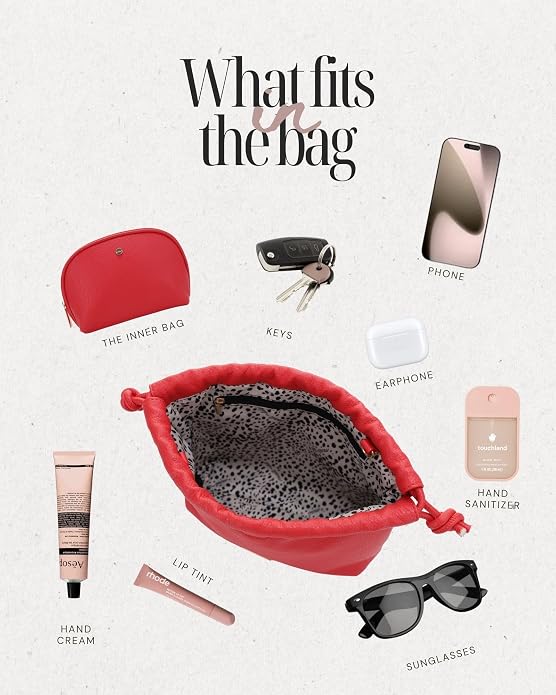 Mali+Lili Lola Beauty Bag Duo, Makeup Bag Travel Cosmetic Bag Set of 2, Vegan Leather Purse Crossbody Bags for Women and Girls, Cute Makeup Pouch, Travel Pouch, Crossbody Purses for Women | Duo - Image 2