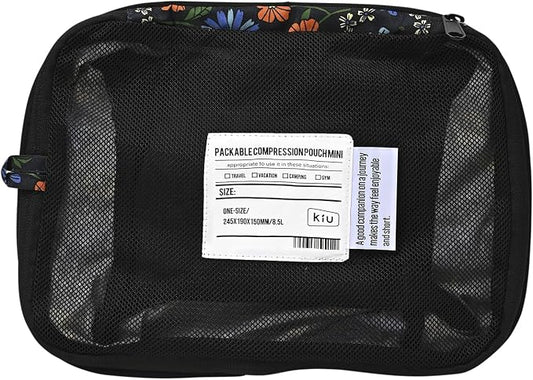 KiU K466-169 Packable Compression Pouch, Mini Packable COMPRESSION POUCH Mini Travel Pouch, Travel, Storage, Lightweight, Clothing, Underwear, Gusset, Compression Zipper, Compact, Unisex, Unisex, by Unknown