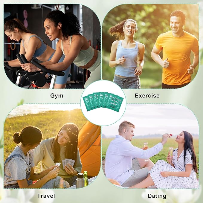 100 Pcs Deodorant Wipes Individually Wrapped Mini Deodorant Travel Size Wet Armpit Wipes Travel Deodorants Bulk for Women Men Homeless Personal Cleansing Wipe Butt Hands Face Underarm Sports(Jasmine)