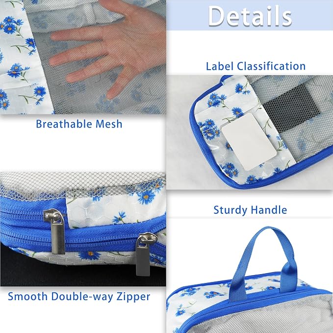 7 Pcs Compression Packing Cubes for Travel Luggage, Lightweight Suitcase Organizer Bags Set, Compression Packaging Cube for Travel Essentials, Packing Cubes for Carry on Suitcase - Image 4