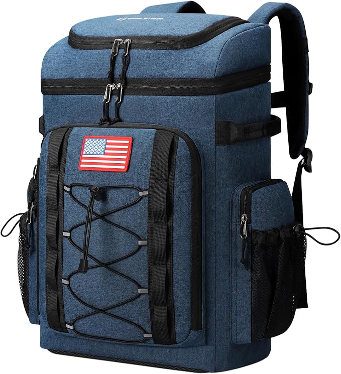 Maelstrom 35/50 Can Insulated Backpack Cooler, Leakproof Soft Lunch Ice Bag | Keeps Food Cold For 16h, Peva Liner, Durable Nylon, Ergonomic Padding. Perfect For Men, Women, Camping, Beach, Hiking, Travel by Maelstrom