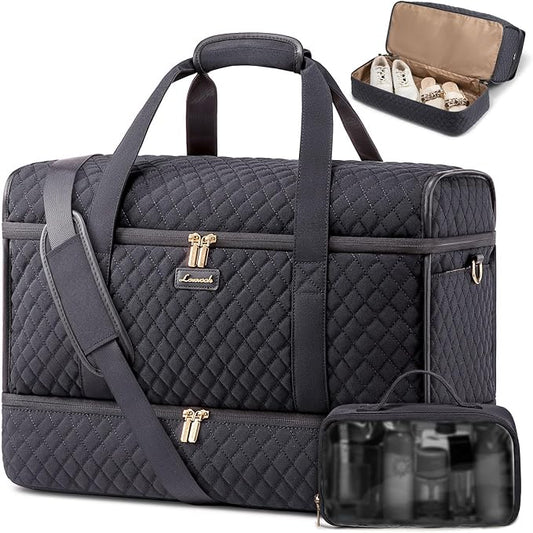 LOVEVOOK Large Travel Duffle Bag, Weekender Bags for Women With Shoe Compartment, Overnight Hospital Bag For Women Labor Delivery, Carry on Bag Personal Item Travel Bag, Yoga Gym Duffel Bag by LOVEVOOK