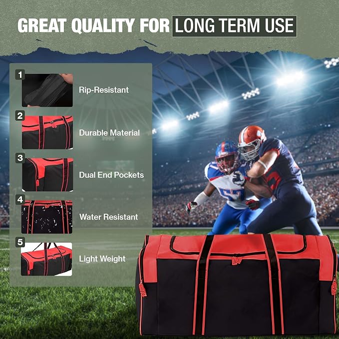 Jetstream Heavy Duty Multi Pocket Durable Sports Gym Equipment Travel Duffel Bag - Image 9