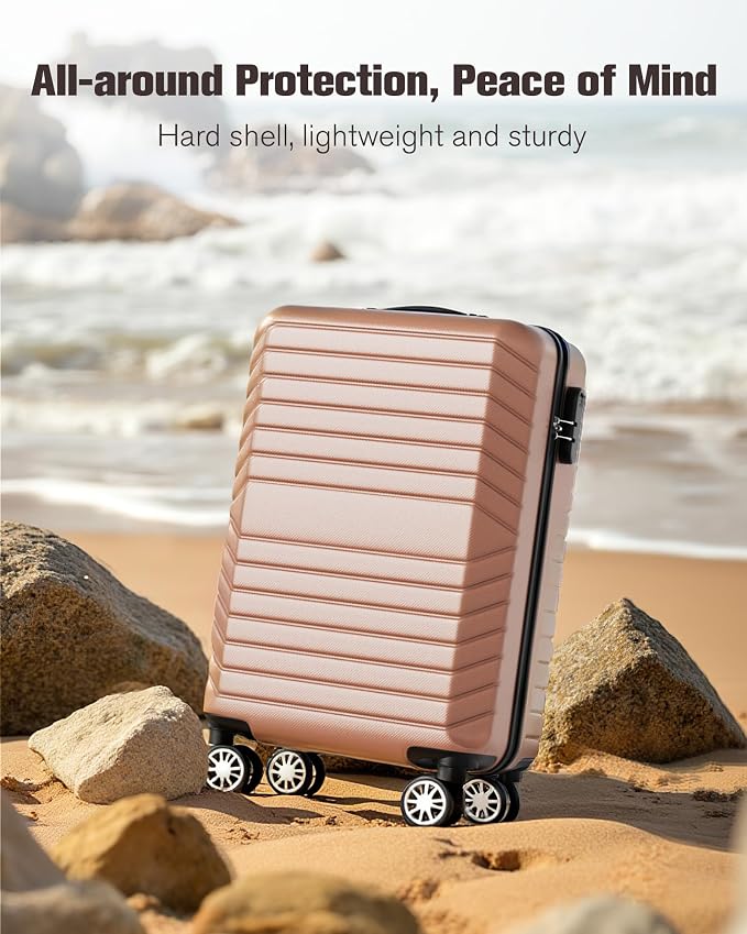 10 Piece Luggage Sets, 3 Piece Suitcase Set, 20 inch Carry on Luggage, 24 inch and 28 inch Checked Luggage with 7PC Packing Bags - Image 7