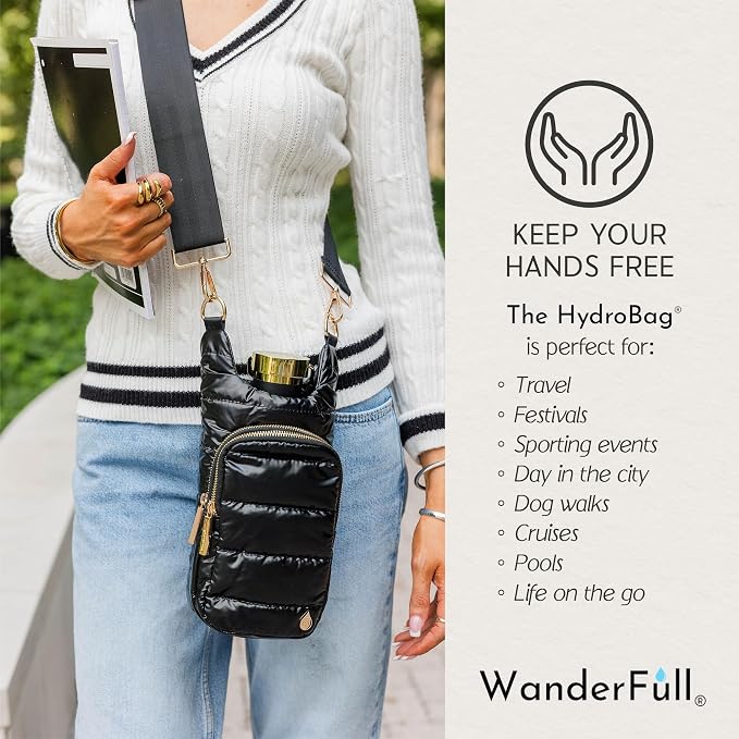 WanderFull Original HydroBag Crossbody Water Bottle Holder with Phone Pocket, Fits Water Bottles up to 32 oz - Image 6