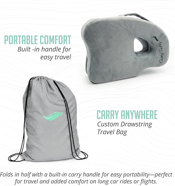 Cushy Tushy Premium Foldable Piriformis Seat Cushion - Piriformis Pain and Sciatic Pain Relief Cushion - for Home & Office Use, Perfect for Travel or Driving - Image 9