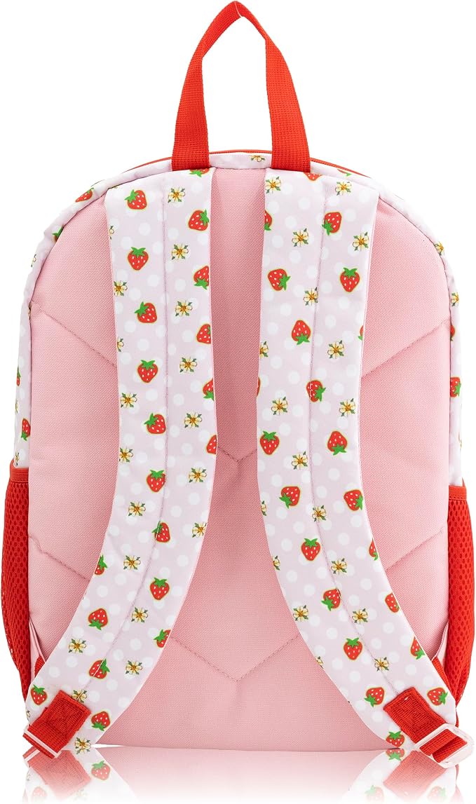 Fast Forward Strawberry Shortcake Backpack Set for Girls | 4-Piece 16" Daypack with Heart Shaped Insulated Lunch Bag, Headphones, Character Charm | Kids Backpack with Lunch Box | Ages 3+ - Image 6