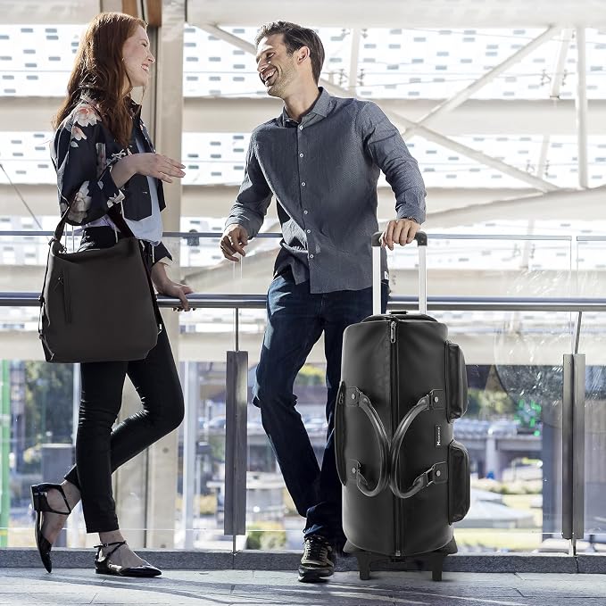 Modoker Convertible Rolling Garment Bag, Carry-On Duffle | 3-in-1 carry-on rolling duffle bag with wheels, suit carrier for overnight travel for both men and women - Image 7