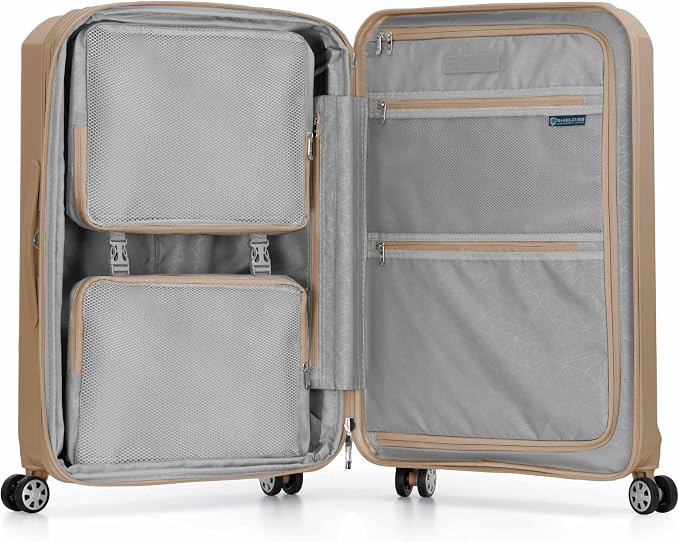 Traveler's Choice Pagosa Hardshell Expandable Luggage with Spinner Wheels, Latte Beige, 27-Inch Medium - Image 8