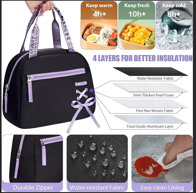 Fimibuke Backpack for Girls, 3 PCS Waterproof Girls Backpack with Lunch Box & Pencil Case, Kid Backpacks for Teen Girl Kindergarten Elementary Middle High School Student Back to School Kid Bookbag Set - Image 8