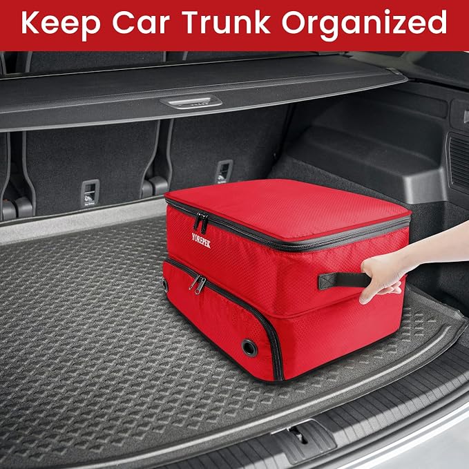 YOREPEK 2 Layer Golf Trunk Organizer, Golf Gifts for Men with Separate Ventilated Compartment for 2 Pair Shoes, Waterproof Car Trunk Locker for Balls, Tees, Clothes, Gloves, Gifts for Golfers - Image 8