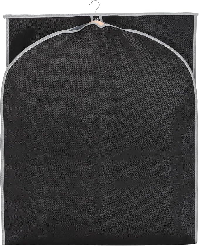Syeeiex 60'' Dress Bags for Gowns, Set of 4 Garment Bag for Hanging Clothes, Dress Garment Bag, Dustproof and Keep Closet Tidy, Perfect for Suit Evening Dresses Fur Coat Long Dress Gown(Black&Grey) - Image 6