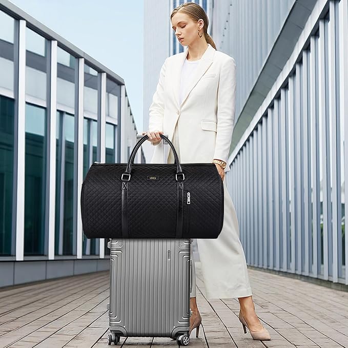Convertible 2-in-1 Garment Bags for Travel, 50L Carry On Garment Duffle Bag With Shoe Compartment Large Weekender Bag for Women Men Hanging Suitcase Suit Travel Duffel Overnight Bags - Image 6