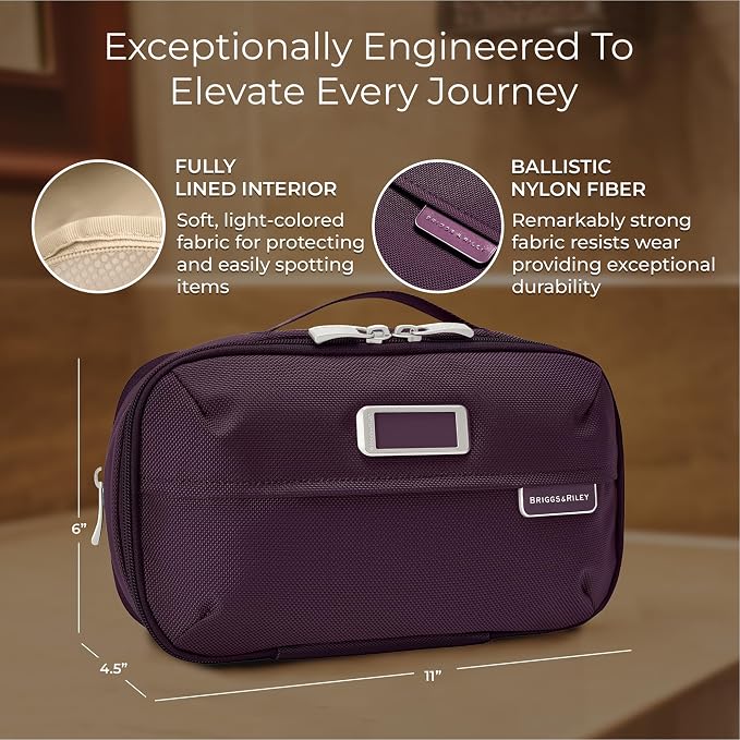 Briggs & Riley Toiletry Kit - Travel Bags for Women & Men, Organizer for Vacation, Dopp Kit for Bathroom Accessories, Makeup, & Skincare - Image 2