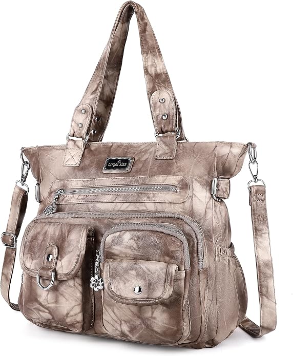 Angelkiss Purses Handbags for Women PU Tote Satchel Bags for Women Pockets Shoulder Bags… | PU - Image 7