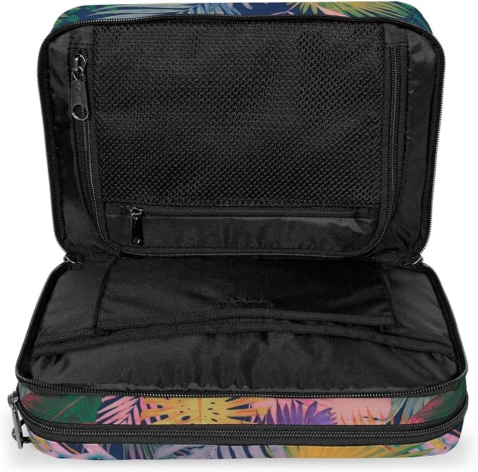 EASTPAK Mavis Cosmetic Bag - Hanging Travel Wash Bag with Two Compartments and Organiser, 4.6 L Capacity, 17.5 x 26 x 10 cm - Brize Retro Navy - Image 4
