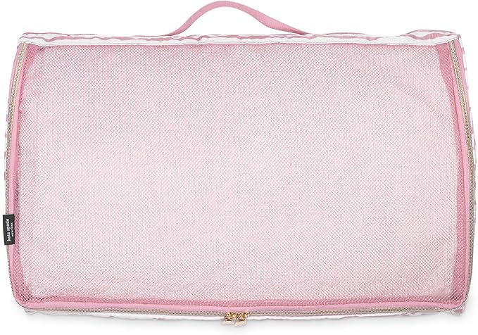 kate spade new york Packing Cube Set of 3, Goddess Stripe | Pack of Luggage Organizers in 3 Sizes with Mesh Windows, Zipper Closures, and Carry Handles for Travel - Image 4