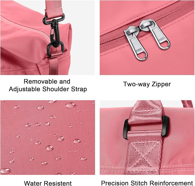 Travel Duffel Bag, Carry On Overnight Weekender Bags for Women | Travel Bag with Wet Pocket & Trolley Sleeve, For Spirit Airlines 18x14x8 Personal Item Bag - Image 4
