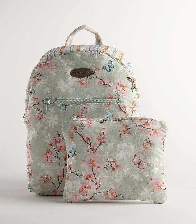 Maison d' Hermine Backpack for Women Men Cotton Shoulder Multipurpose Rucksack with Small Pouch Lightweight Multi Pocket Bag for Travel Work Beach Perfect for Spring Summer (Blossoms in Spring) - Image 5